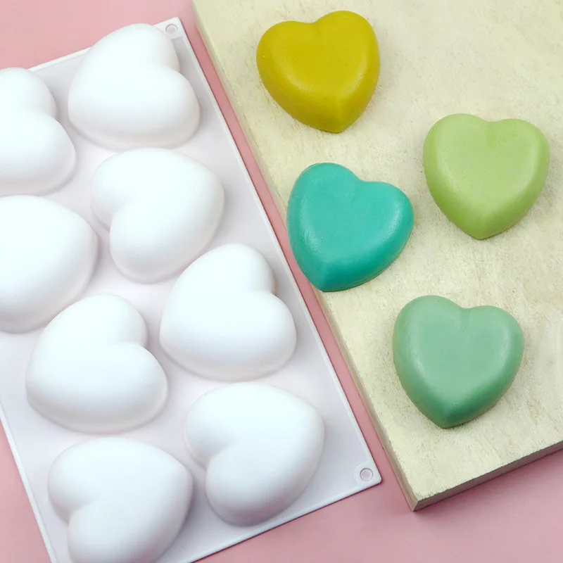 Love Heart Silicone Soap Mold  - đánh giá và giá Candle Making Experience