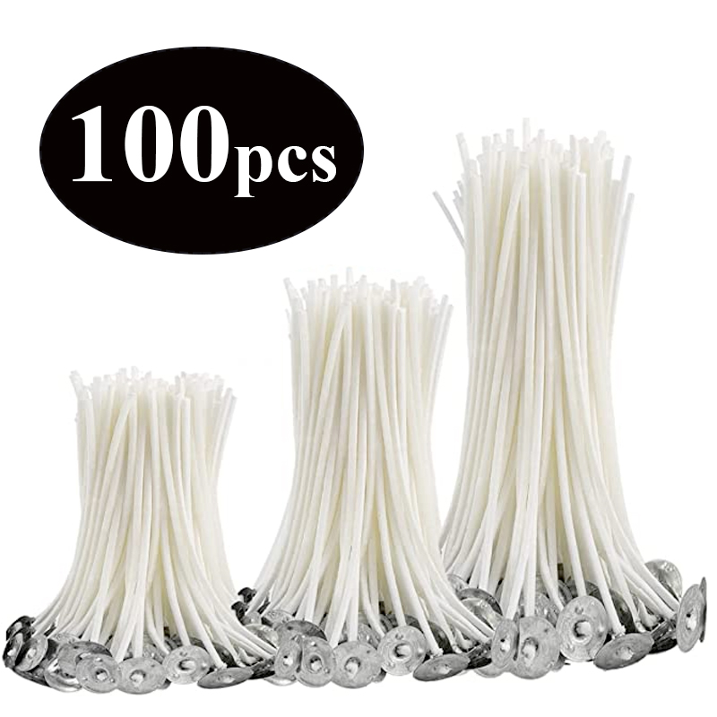 100 Chiếc Bếp Nến Bấc 2.6-20Cm - đánh giá và giá Cotton Wick Pre Tabbed