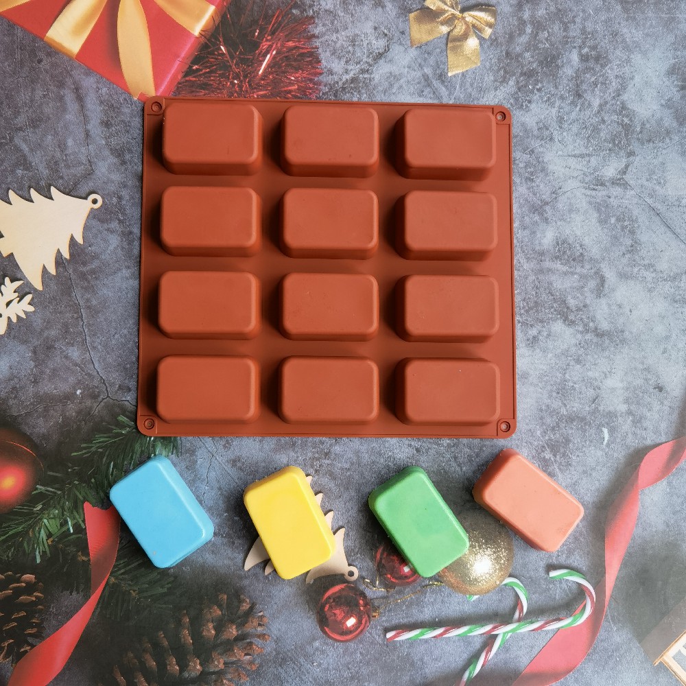 12 Cavity Square Silicone Soap - đánh giá và giá Candle Making Experience